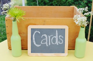 Wedding Decoration: Simple chalkboard sign for cards 