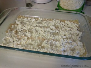 Momma B's Lasagna Layer 1
