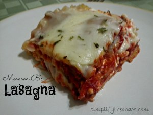 Momma B's Lasagna Slice