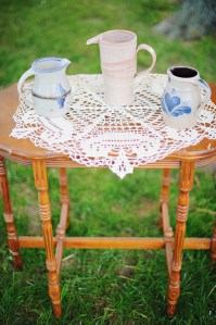 simple wedding table for footwashing
