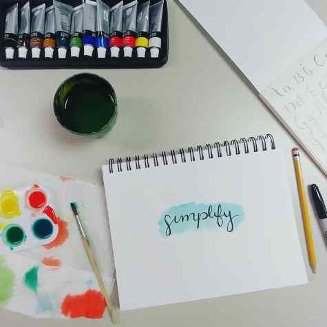 Simplify the Chaos - calligraphy art class